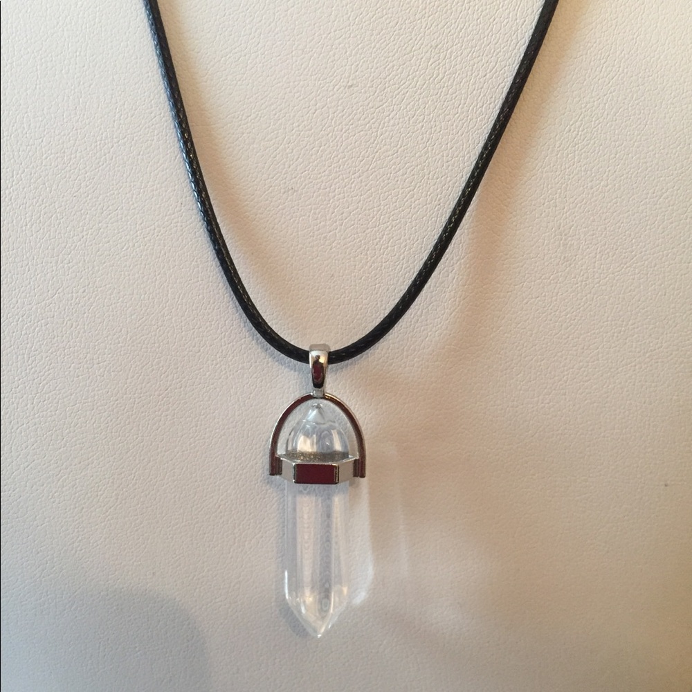 Clear Quartz Bullet Necklace
